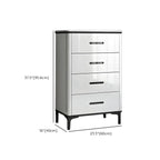 Commode horizontale élégante en bois blanc