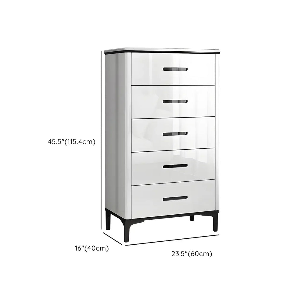 Commode horizontale élégante en bois blanc