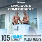 Baignoire de récupération par immersion froide gonflable Solstice Original 100 gallons avec marches et couvercle pour intérieur ou extérieur