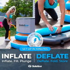 Baignoire de récupération par immersion froide gonflable Solstice Original 100 gallons avec marches et couvercle pour intérieur ou extérieur