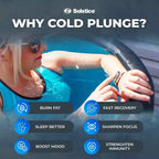 Baignoire de récupération par immersion froide gonflable Solstice Original 100 gallons avec marches et couvercle pour intérieur ou extérieur