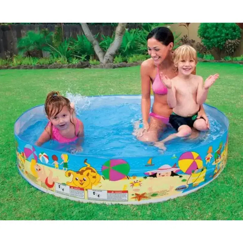 Piscine ronde instantanée Intex Beach Days Snapset pour enfants, offrant 2,9 m d'eau, capacité de 450 litres (6 unités)
