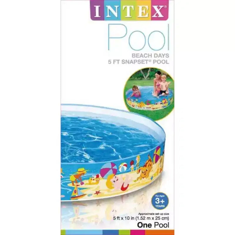 Piscine ronde instantanée Intex Beach Days Snapset pour enfants, offrant 2,9 m d'eau, capacité de 450 litres (6 unités)