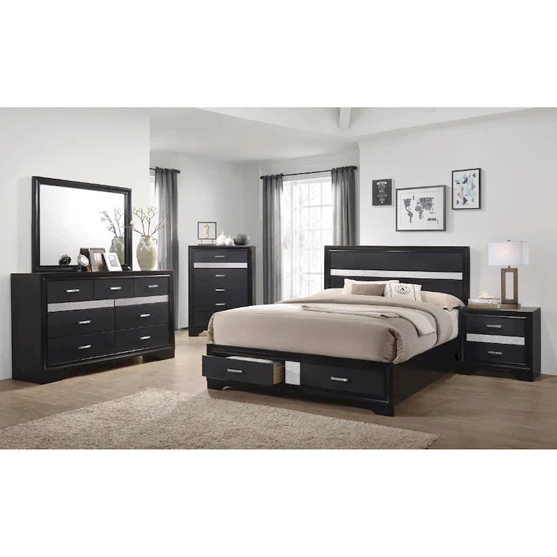 Ensemble de rangement contemporain Corbin 5 pièces pour chambre à coucher