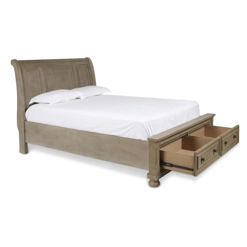 Ensemble de chambre à coucher 5 pièces Salinger en étain de New Classic Furniture avec 2 tables de chevet