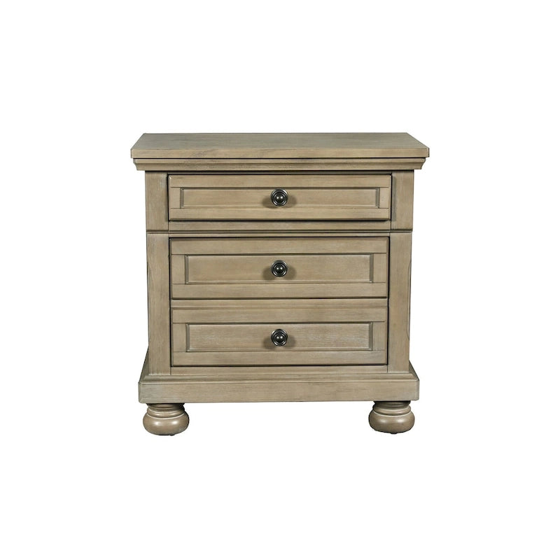 Ensemble de chambre à coucher 5 pièces Salinger en étain de New Classic Furniture avec 2 tables de chevet