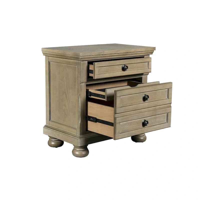 Ensemble de chambre à coucher 5 pièces Salinger en étain de New Classic Furniture avec 2 tables de chevet