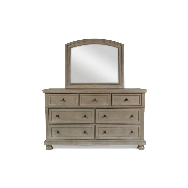 Ensemble de chambre à coucher 5 pièces Salinger en étain de New Classic Furniture avec 2 tables de chevet