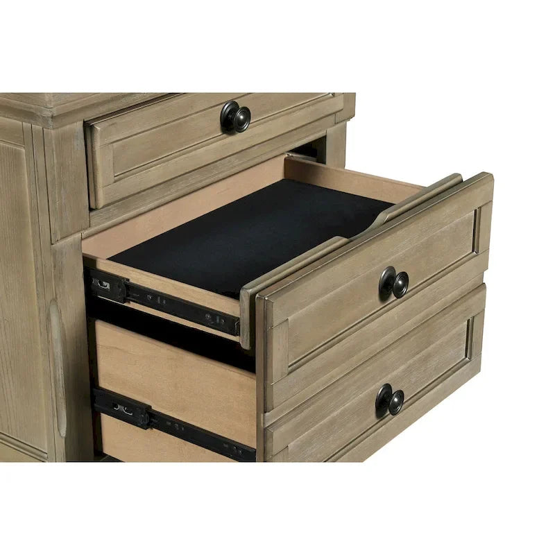 Ensemble de chambre à coucher 5 pièces Salinger en étain de New Classic Furniture avec 2 tables de chevet