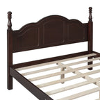 Set Letto 3 Pezzi in Legno Queen/Full Size con Design Retrò e 2 Comodini