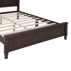 Set Letto 3 Pezzi in Legno Queen/Full Size con Design Retrò e 2 Comodini