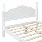 Set Letto 3 Pezzi in Legno Queen/Full Size con Design Retrò e 2 Comodini