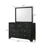 Ensemble de chambre à coucher Nathalie 4 pièces avec panneaux capitonnés en tissu noir et éclairage LED