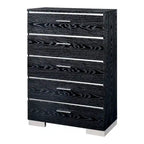 Ensemble de lit et commode haute contemporains en bois massif 2 pièces de la marque Furniture of America Champs