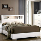 Ensemble de lit et commode haute contemporains en bois massif 2 pièces de la marque Furniture of America Champs