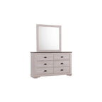 Ensemble de chambre à coucher rustique Marilyne 6 pièces gris craie style traîneau
