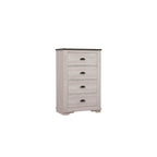 Ensemble de chambre à coucher rustique Marilyne 6 pièces gris craie style traîneau