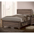 Ensemble de chambre à coucher 3 pièces Oatfield couleur taupe délavé avec commode et rangement
