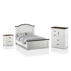 Ensemble de chambre à coucher 3 pièces en pin blanc Ynez Farmhouse avec port USB par Furniture of America