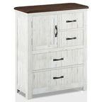 Ensemble de chambre à coucher 3 pièces en pin blanc Ynez Farmhouse avec port USB par Furniture of America