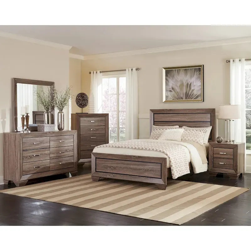 Ensemble de chambre à coucher Oatfield Transitional 4 pièces