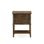 Ensemble de lit Queen Size East West Furniture - Cadre de lit, tête de lit marron, petite table de chevet - Pieds à finition noire ((Options de table de chevet)