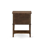 Ensemble de lit Queen Size East West Furniture - Cadre de lit, tête de lit marron, petite table de chevet - Pieds à finition noire ((Options de table de chevet)