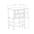 Ensemble de lit Queen Size East West Furniture - Cadre de lit, tête de lit marron, petite table de chevet - Pieds à finition noire ((Options de table de chevet)