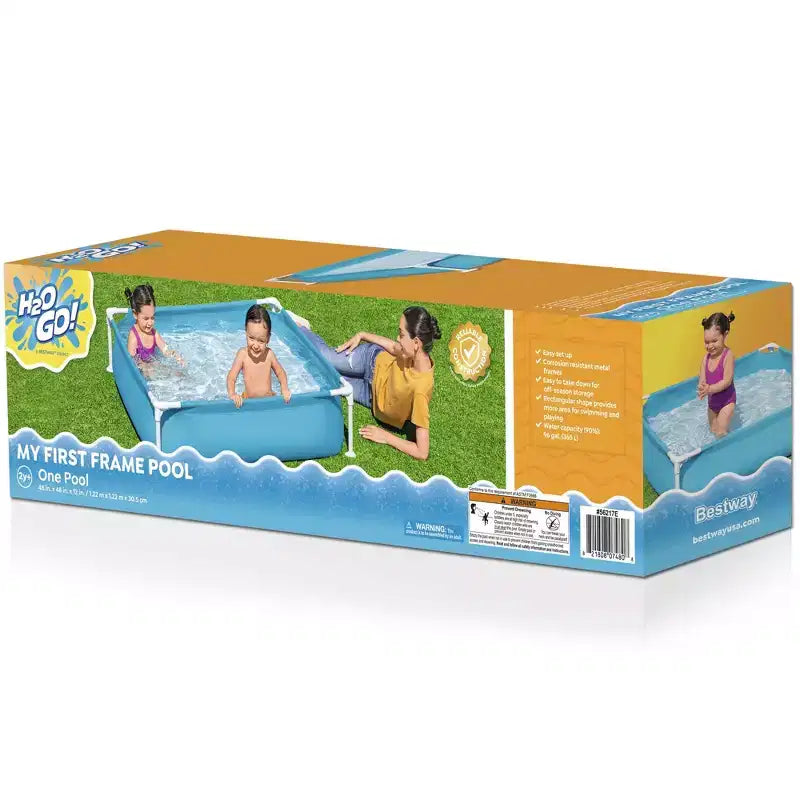 H2OGO! Ma première piscine hors sol à structure métallique 122 x 122 x 30 cm