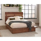 Ensemble de chambre à coucher plateforme 6 pièces Capistrano en noyer fumé