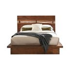 Ensemble de chambre à coucher plateforme 6 pièces Capistrano en noyer fumé