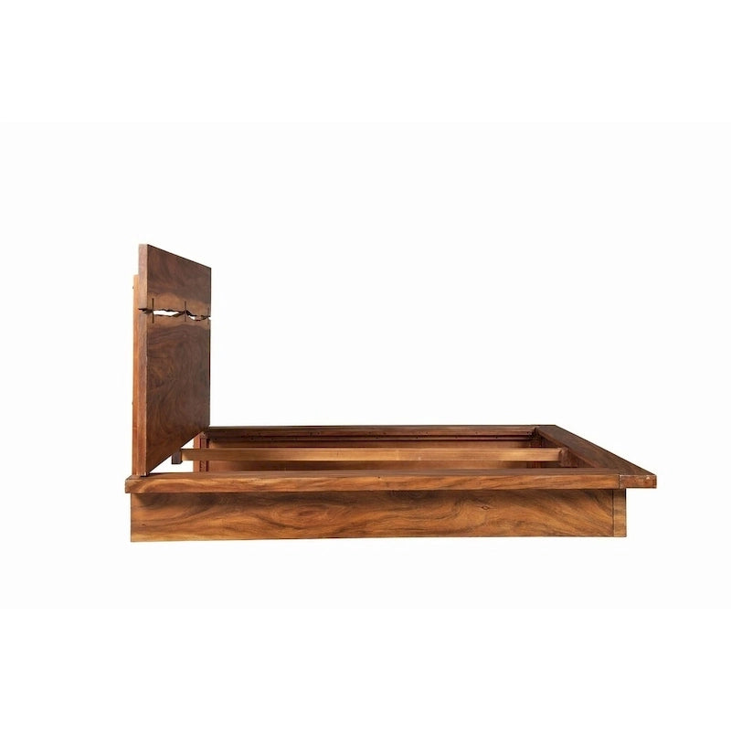 Ensemble de chambre à coucher plateforme 6 pièces Capistrano en noyer fumé