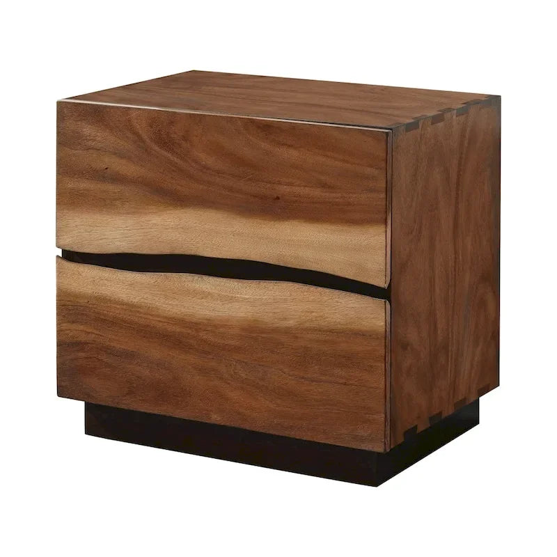 Ensemble de chambre à coucher plateforme 6 pièces Capistrano en noyer fumé