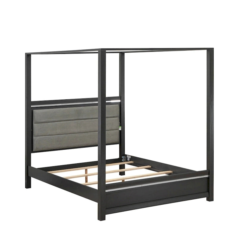 Ensemble de chambre à coucher East West Furniture Denali Queen Size avec tête de lit rembourrée (option de pièces)