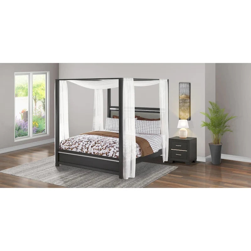 Ensemble de chambre à coucher East West Furniture Denali Queen Size avec tête de lit rembourrée (option de pièces)