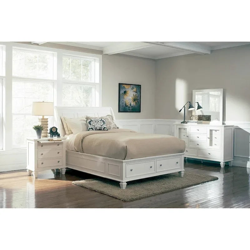 Ensemble de chambre à coucher Grace 3 pièces avec rangement et 2 tables de chevet