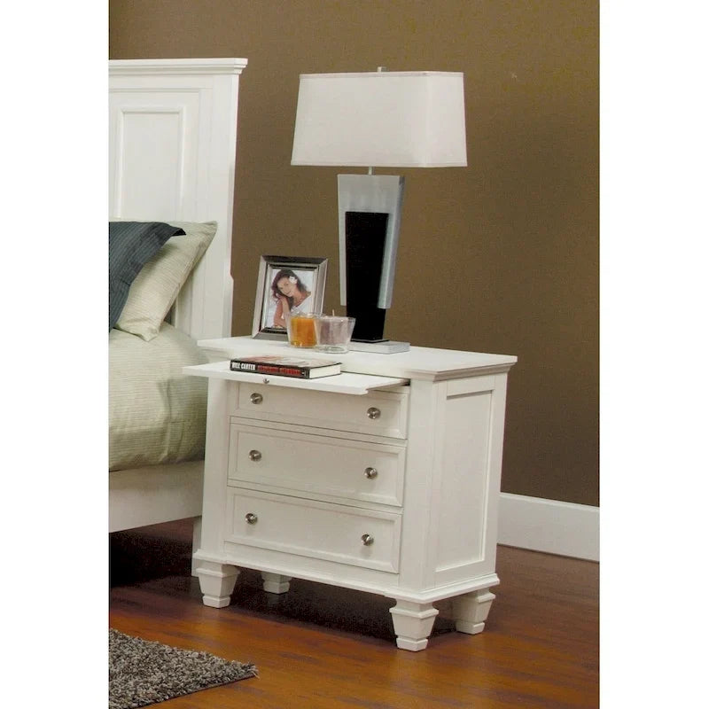 Ensemble de chambre à coucher Grace 3 pièces avec rangement et 2 tables de chevet