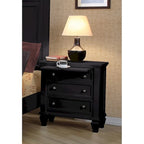 Ensemble de chambre à coucher Grace 3 pièces avec rangement et 2 tables de chevet