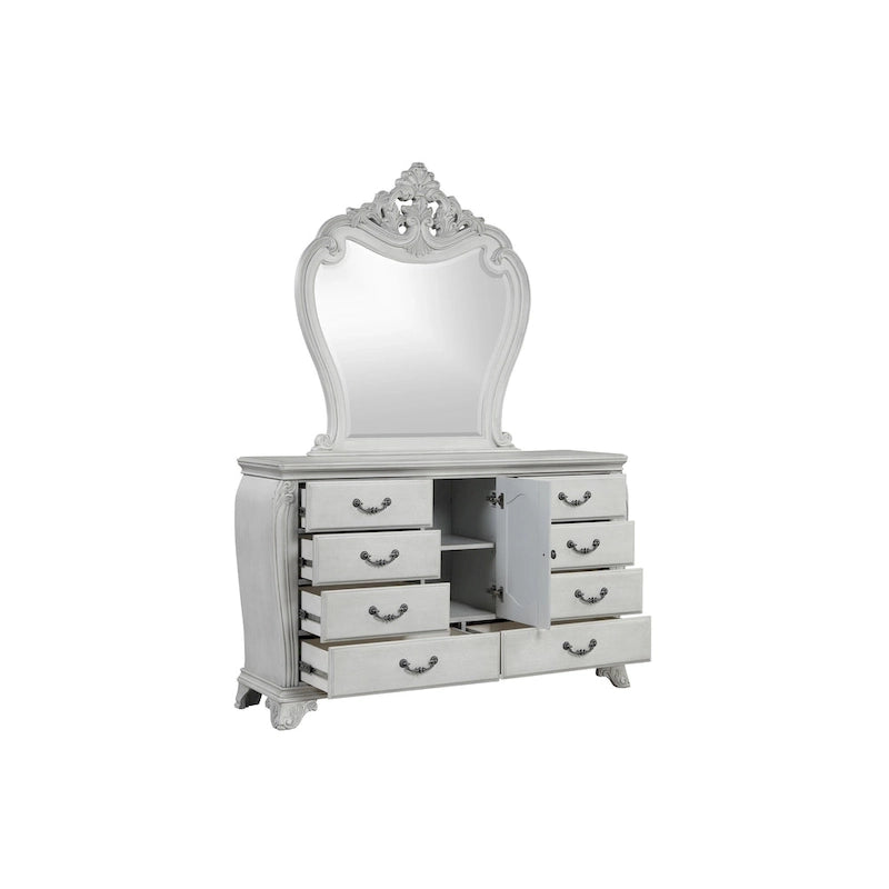 Ensemble de chambre à coucher 4 pièces New Classic Furniture Nellison gris brume avec table de chevet