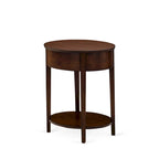 Ensemble de chambre à coucher 2 pièces East West Furniture - Cadre de lit avec tête de lit marron et 1 table de chevet en bois avec pieds noirs (taille de lit au choix)