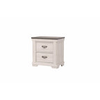 Ensemble de chambre à coucher Candra 6 pièces, panneaux crème et marron