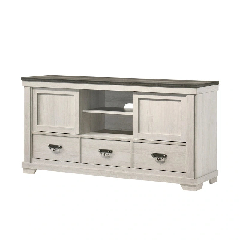 Ensemble de chambre à coucher Candra 6 pièces, panneaux crème et marron