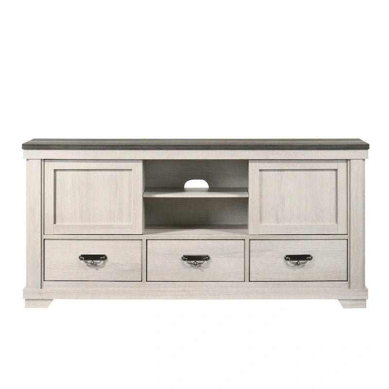 Ensemble de chambre à coucher Candra 6 pièces, panneaux crème et marron