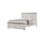 Ensemble de chambre à coucher Candra 6 pièces, panneaux crème et marron