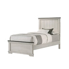 Ensemble de chambre à coucher Candra 6 pièces, panneaux crème et marron