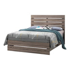 Set camera da letto Geary 5 pezzi con pannello testiera a doghe e 2 comodini