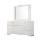 Ensemble de chambre à coucher August blanc brillant 6 pièces