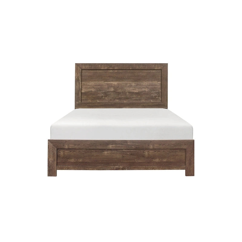 Ensemble de chambre à coucher moderne rustique marron Tabina 3 pièces