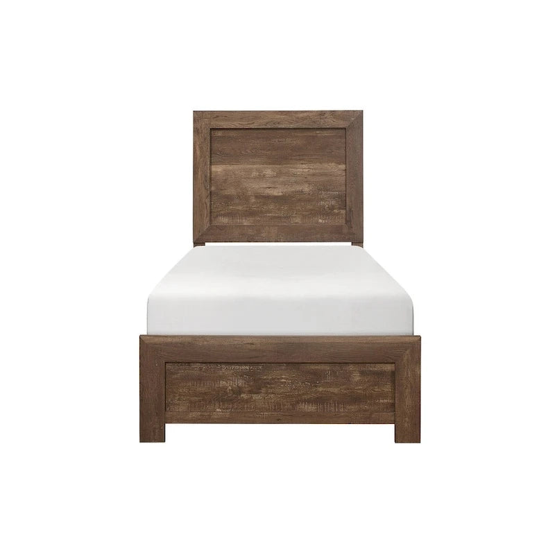 Ensemble de chambre à coucher moderne rustique marron Tabina 3 pièces