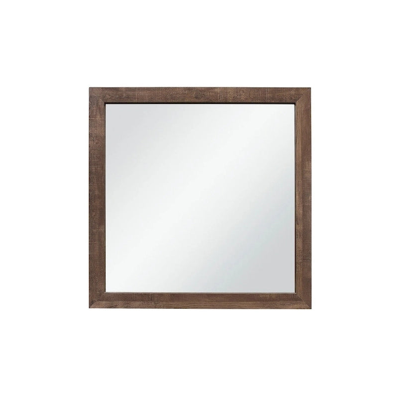 Ensemble de chambre à coucher moderne rustique marron Tabina 3 pièces